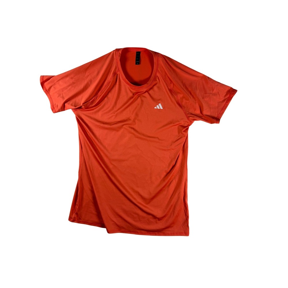 Adidas Mens Short Sleeve‎ Sun Shirt Medium Bright Orange UPF 50 Athletic Top